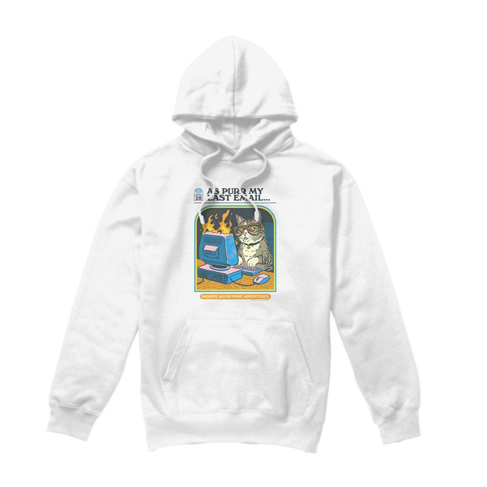 White - Steven Rhodes - Steven Rhodes As Purr My Last Email Hoodie White - 4