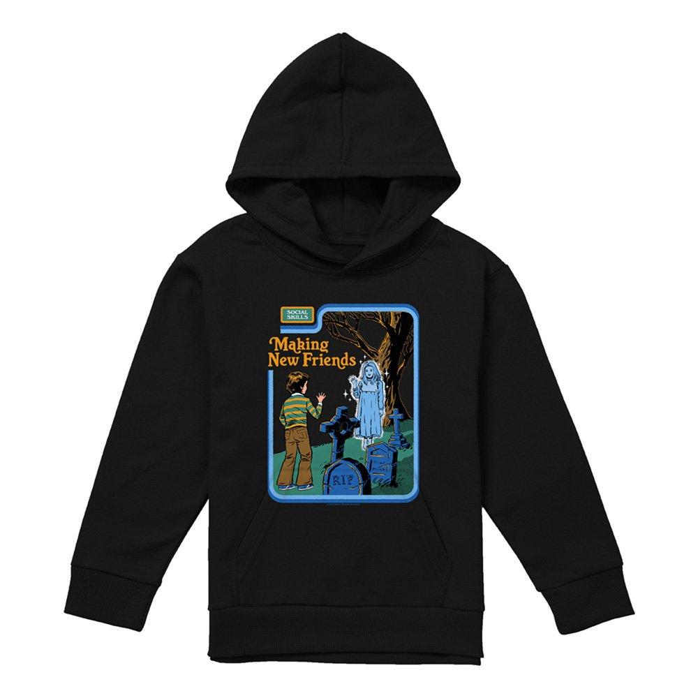 Black - Steven Rhodes - Steven Rhodes Making New Friends Youth Kids Hoodie - 1