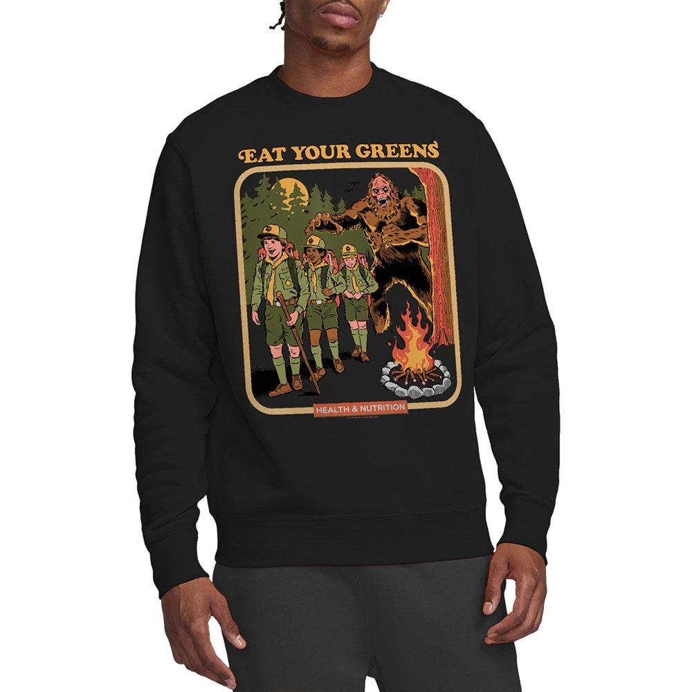 Black - Steven Rhodes - Steven Rhodes Eat Your Greens Sweatshirt Black - 1