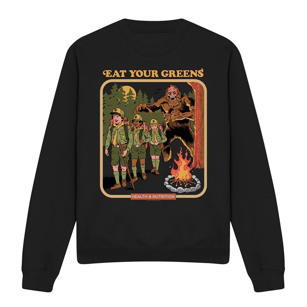 Black - Steven Rhodes - Steven Rhodes Eat Your Greens Sweatshirt Black - 4