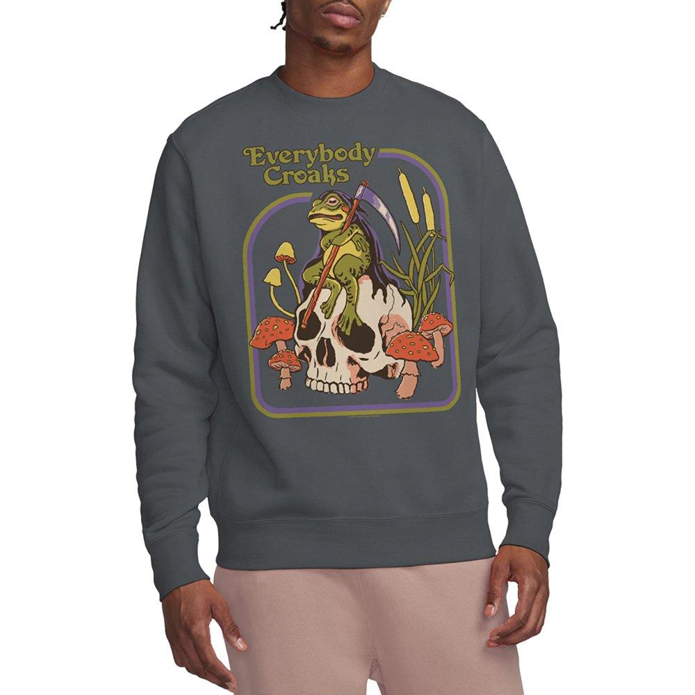 Charcoal - Steven Rhodes - Steven Rhodes Everybody Croaks Sweatshirt Charcoa - 1