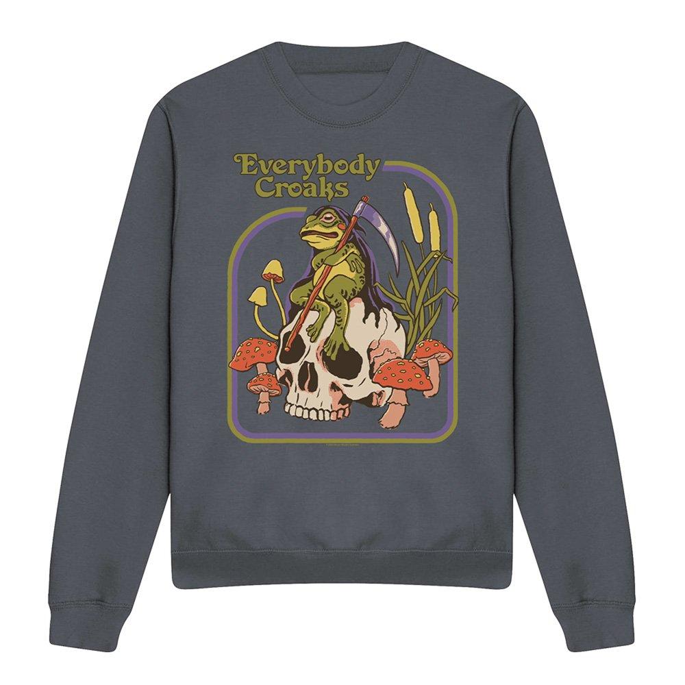 Charcoal - Steven Rhodes - Steven Rhodes Everybody Croaks Sweatshirt Charcoa - 4