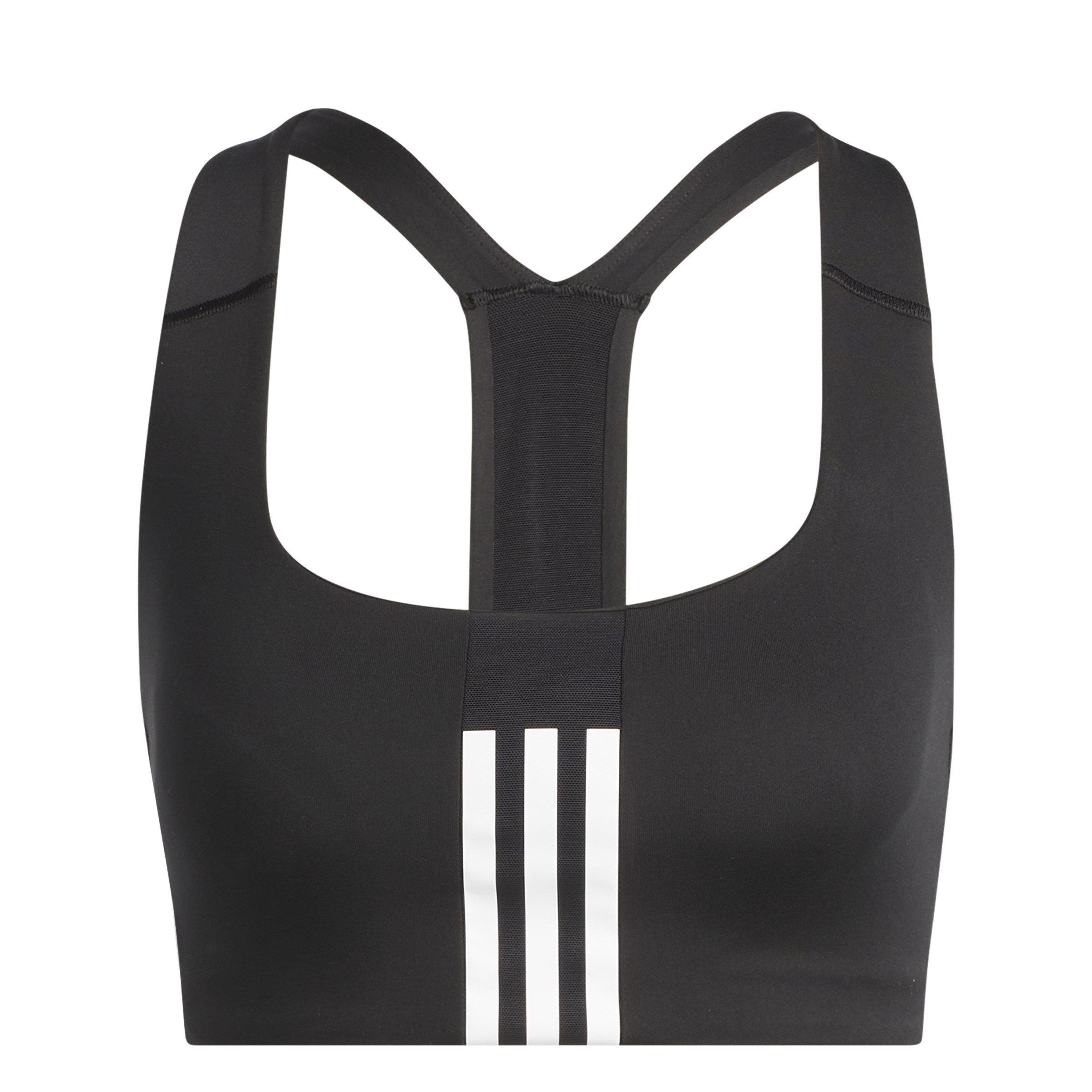 Zwart/Wit - adidas - Three-Stripe Sports Bra Women's - 1