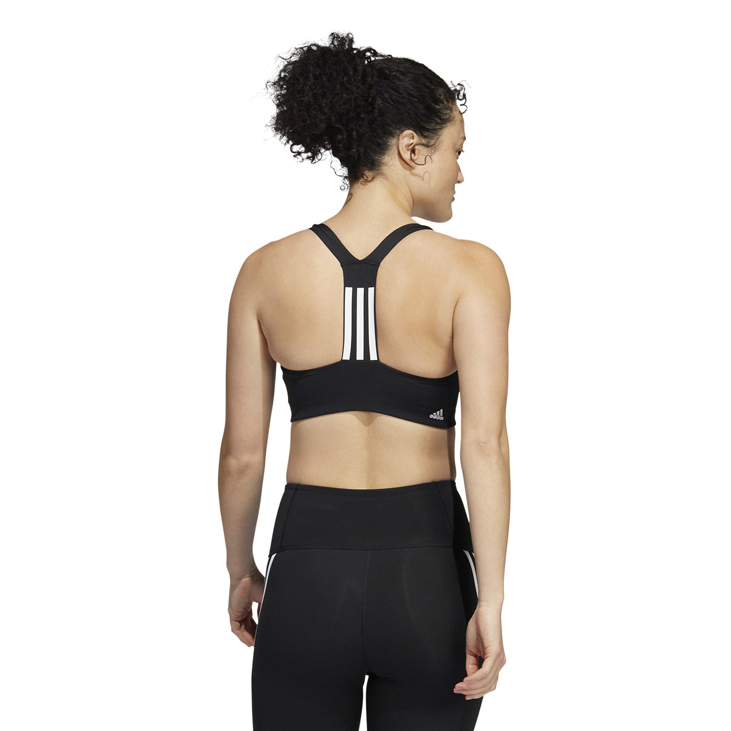 Zwart/Wit - adidas - Three-Stripe Sports Bra Women's - 5