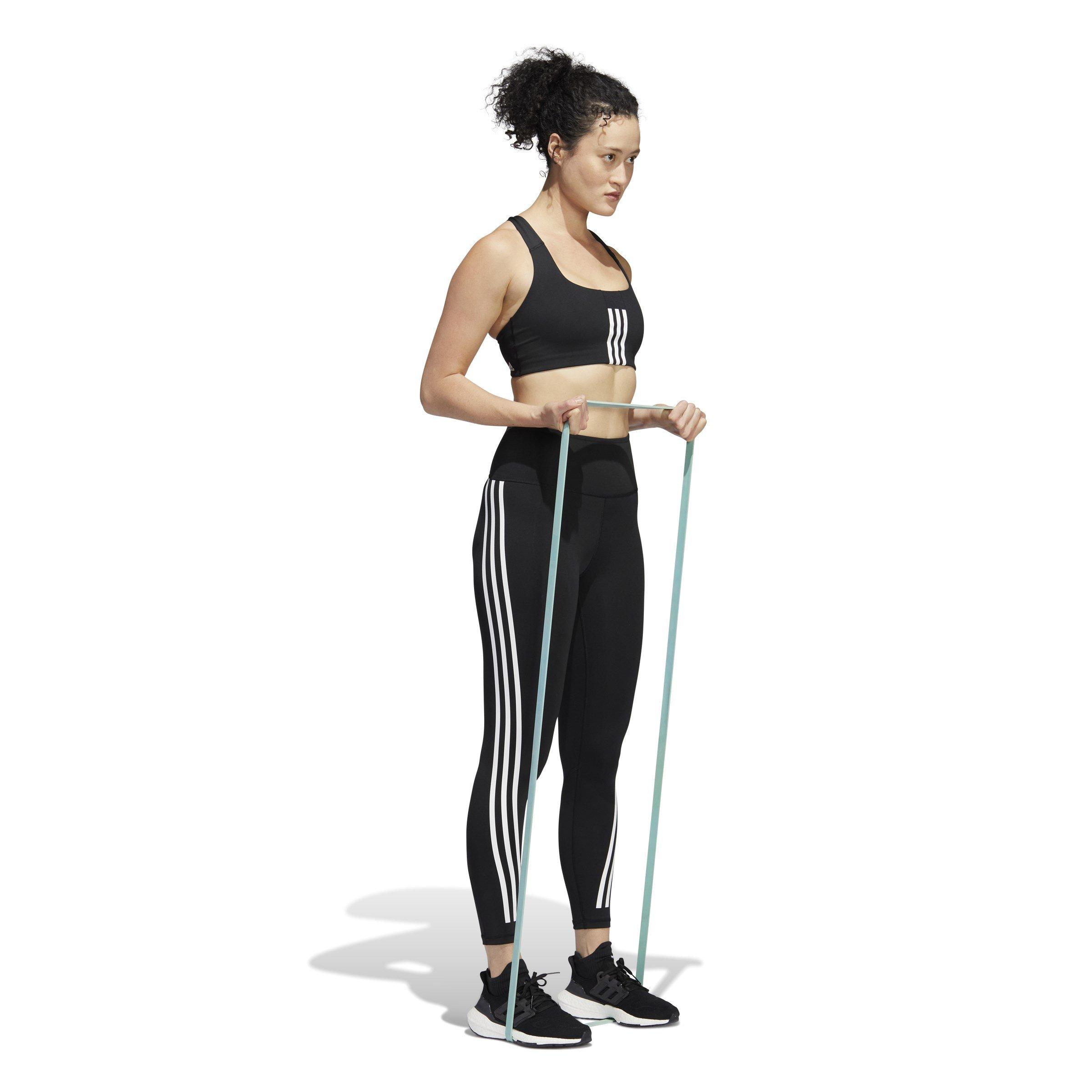 Zwart/Wit - adidas - Three-Stripe Sports Bra Women's - 6