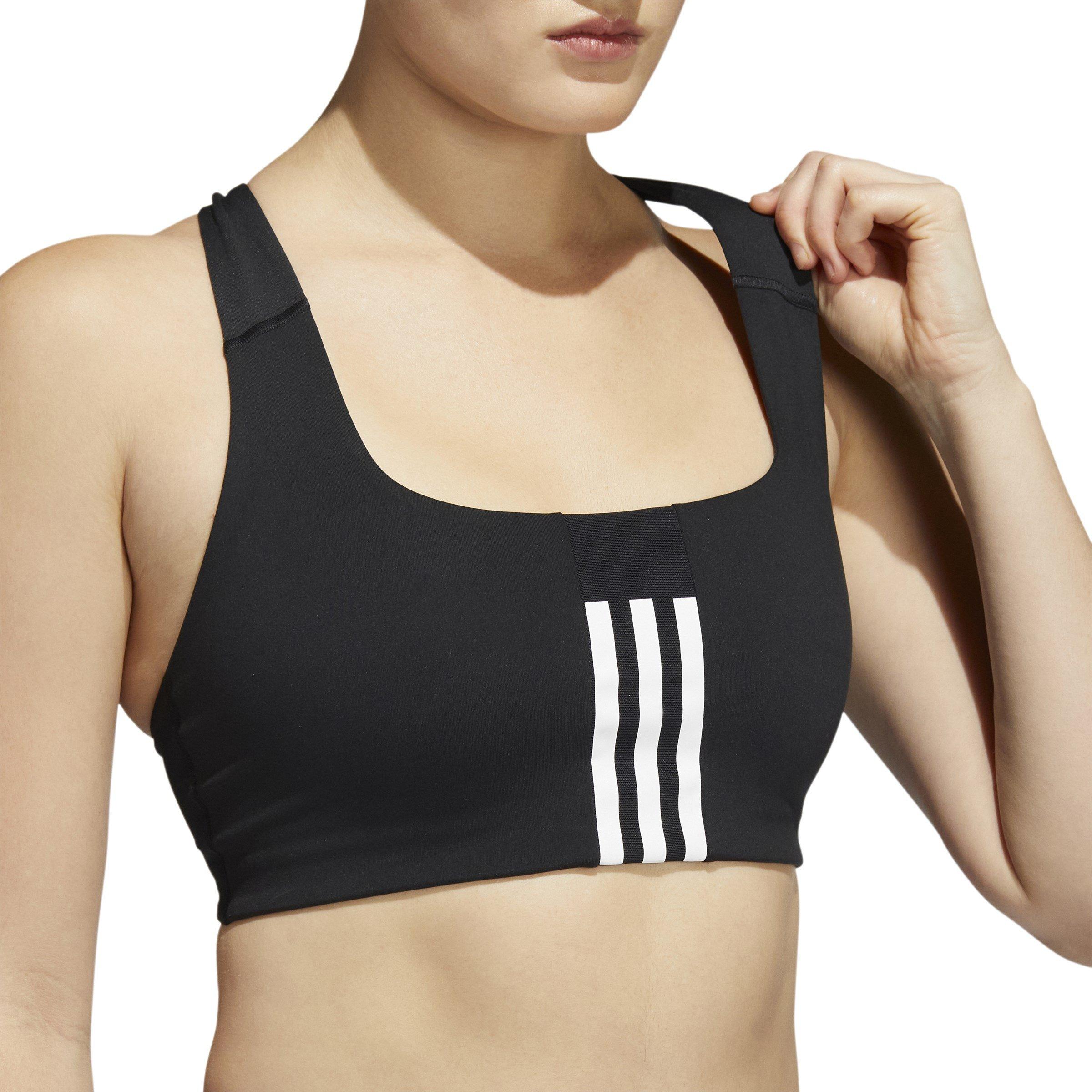 Zwart/Wit - adidas - Three-Stripe Sports Bra Women's - 7