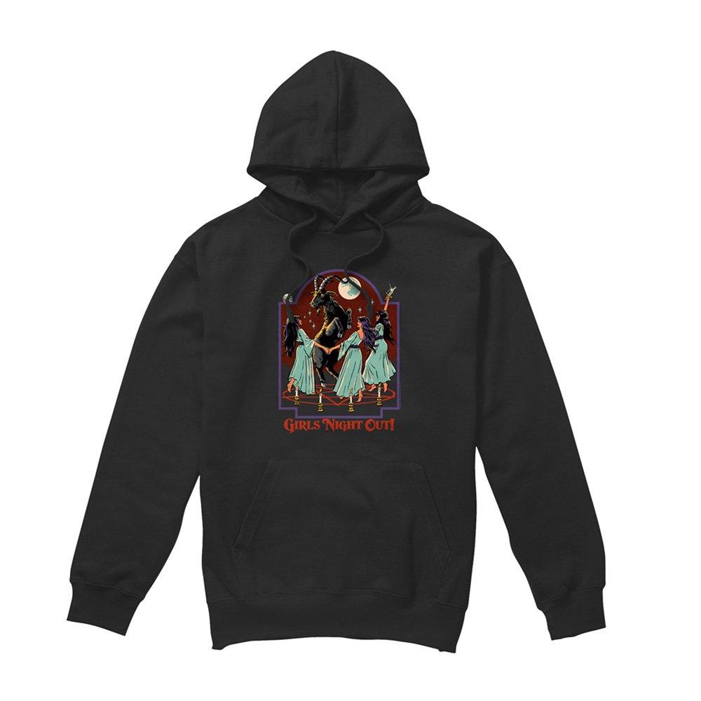 Black - Steven Rhodes - Steven Rhodes GirlS Night Out Unisex Hoodie Blac - 4