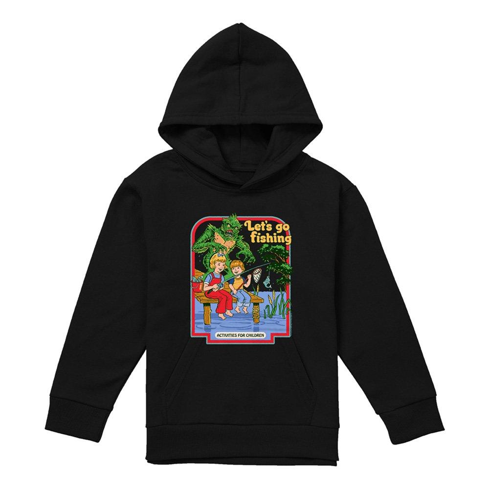 Black - Steven Rhodes - Steven Rhodes LetS Go Fishing Youth Kids Hoodie - 1