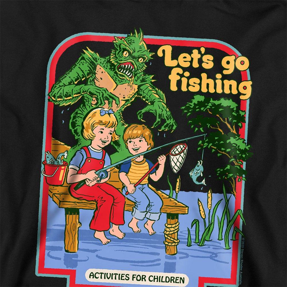 Black - Steven Rhodes - Steven Rhodes LetS Go Fishing Youth Kids Hoodie - 2