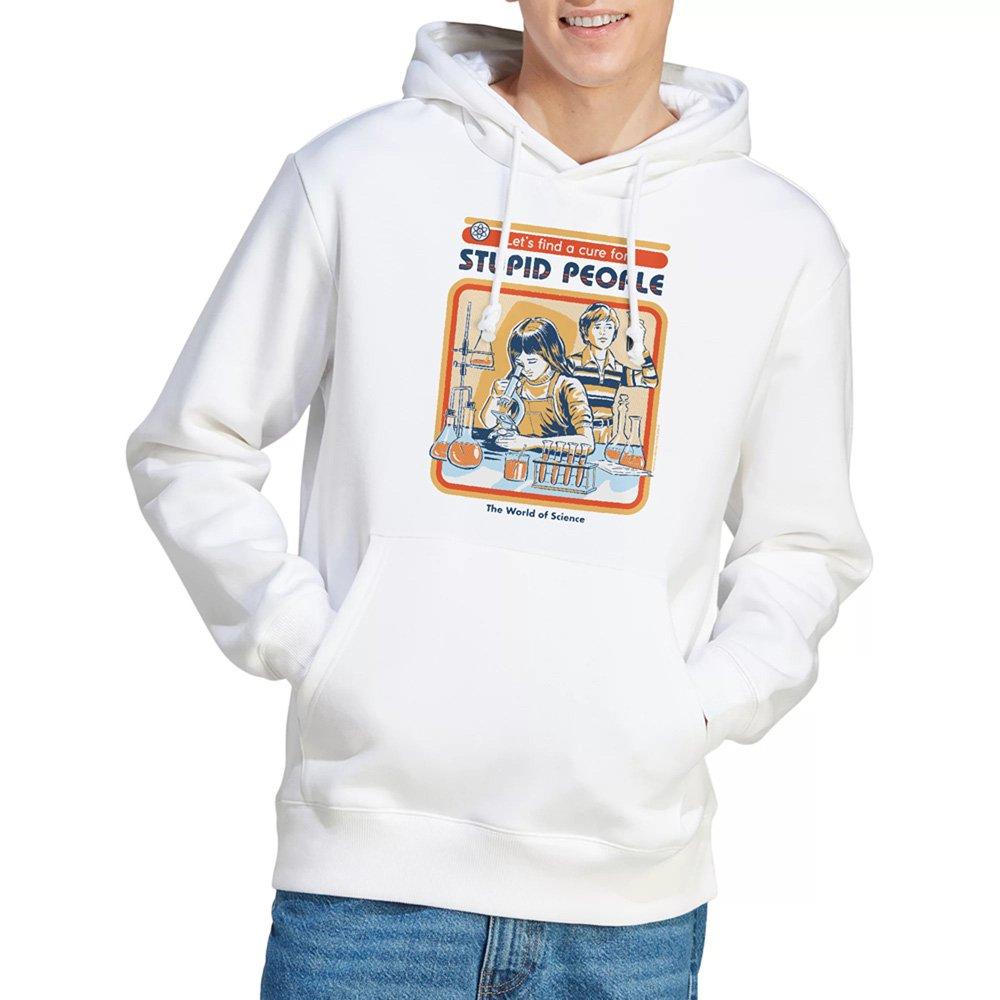 White - Steven Rhodes - Steven Rhodes A Cure For Stupid People Hoodie Whi - 1