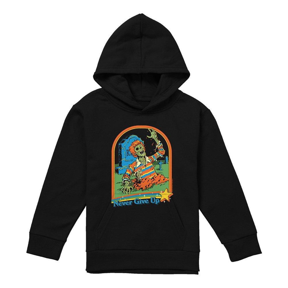 Black - Steven Rhodes - Steven Rhodes Never Give Up Youth Kids Hoodie Bla - 1