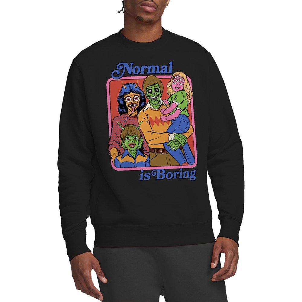 Black - Steven Rhodes - Steven Rhodes Normal Is Boring Sweatshirt Black - 1