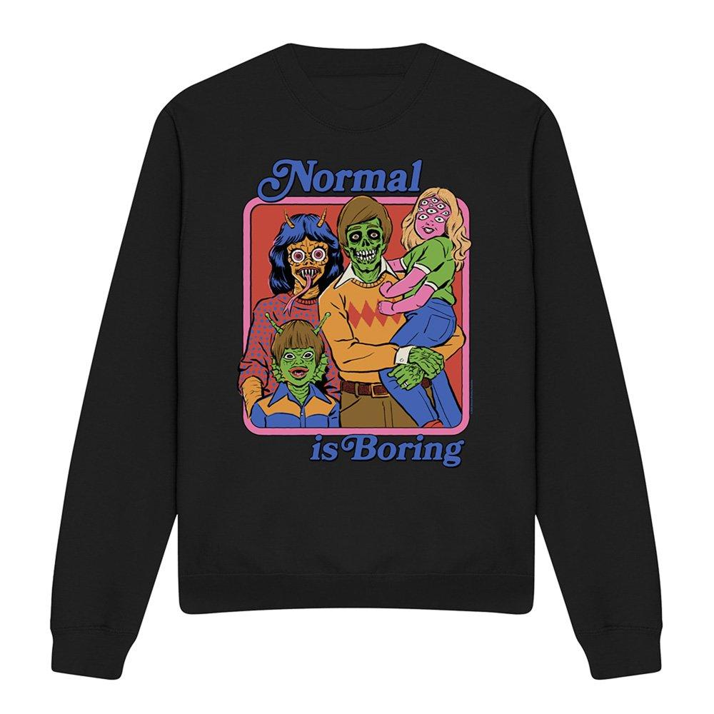 Black - Steven Rhodes - Steven Rhodes Normal Is Boring Sweatshirt Black - 4
