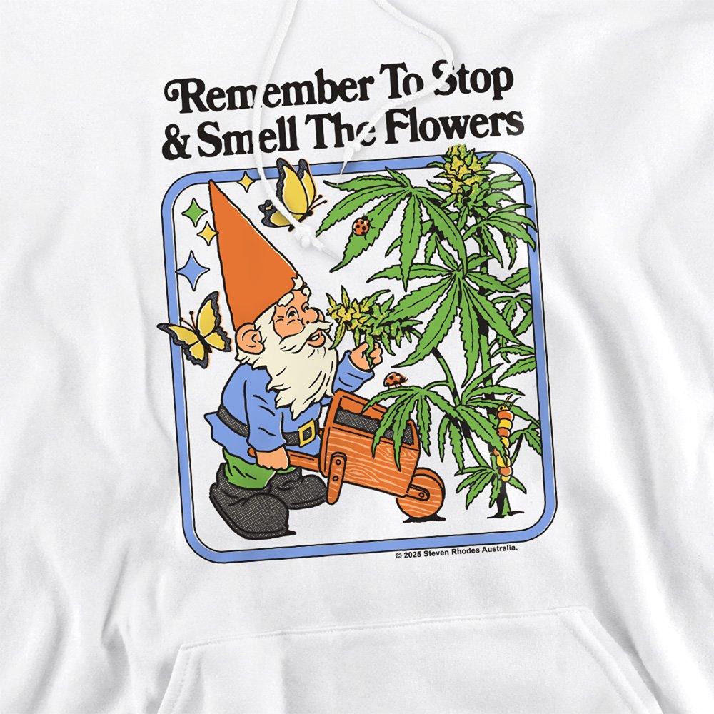 White - Steven Rhodes - Steven Rhodes Smell The Flowers Hoodie White - 2
