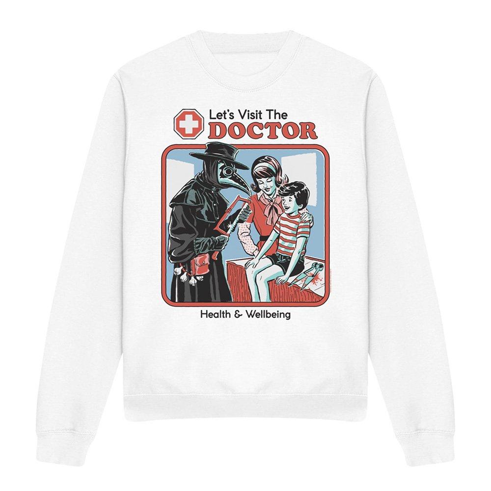 White - Steven Rhodes - Steven Rhodes LetS Visit The Doctor Sweatshirt W - 4