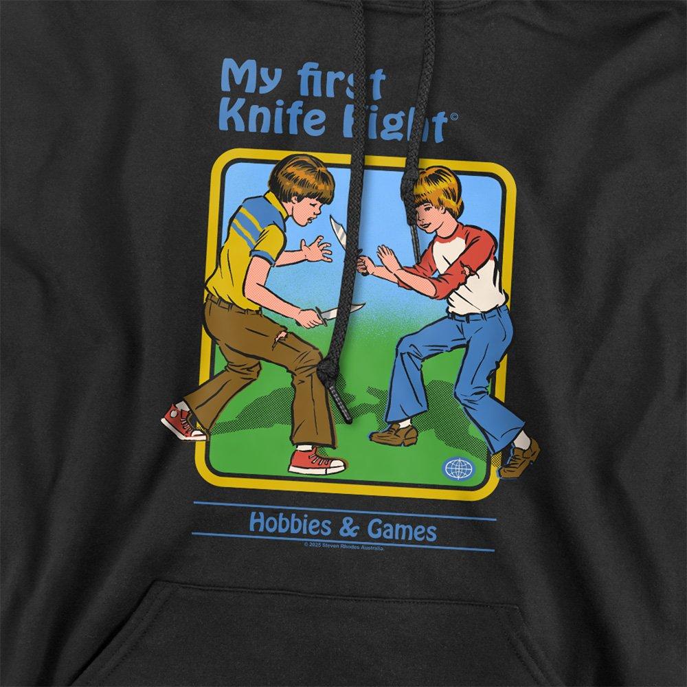 Black - Steven Rhodes - Steven Rhodes My First Knife Fight Hoodie Black - 2