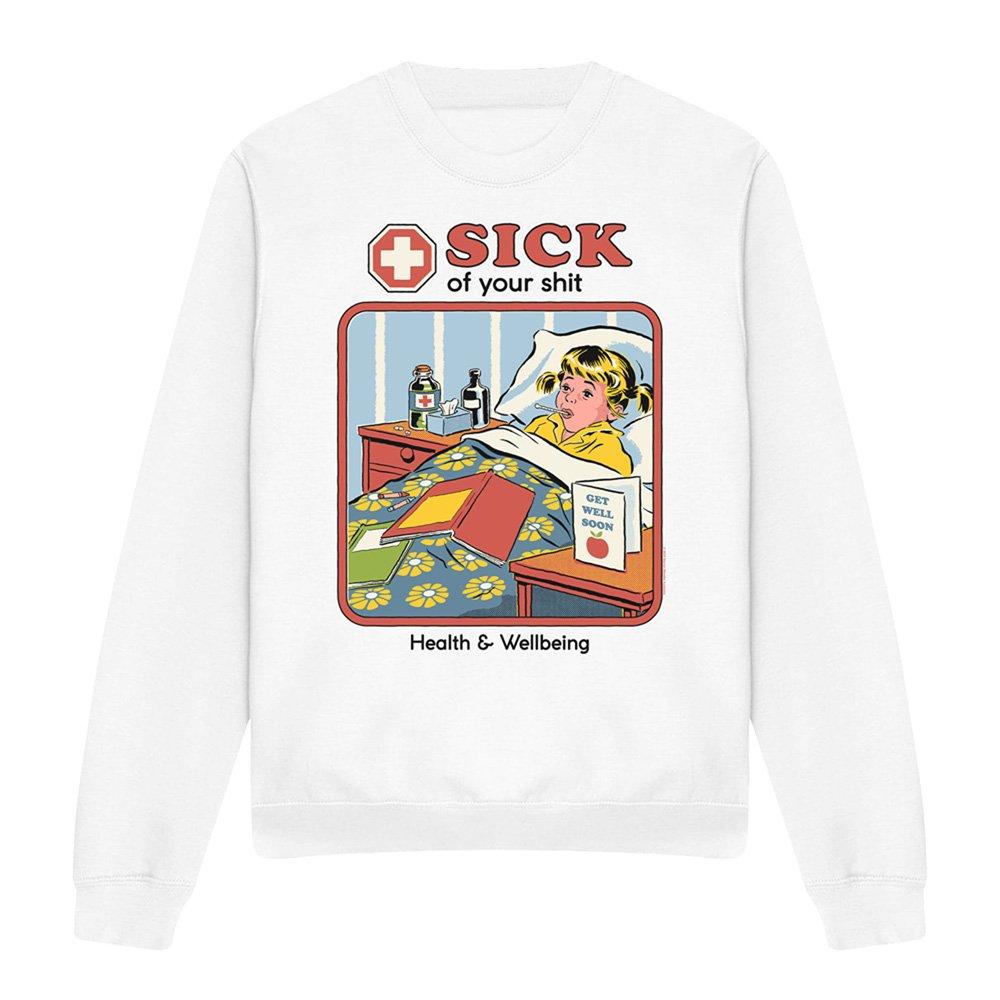 White - Steven Rhodes - Steven Rhodes Sick Of Your Sh Sweatshirt White - 4