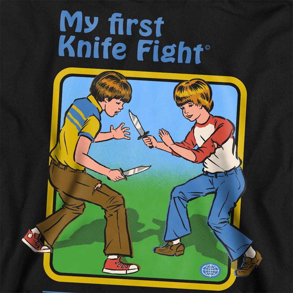 Black - Steven Rhodes - Steven Rhodes My First Knife Fight Sweatshirt Bla - 2