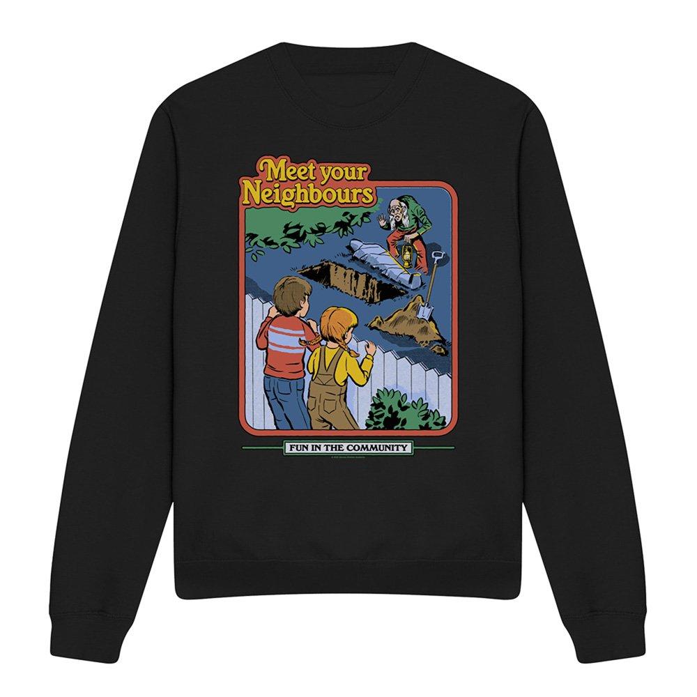 Black - Steven Rhodes - Steven Rhodes Meet Your Neighbours Sweatshirt Bla - 4