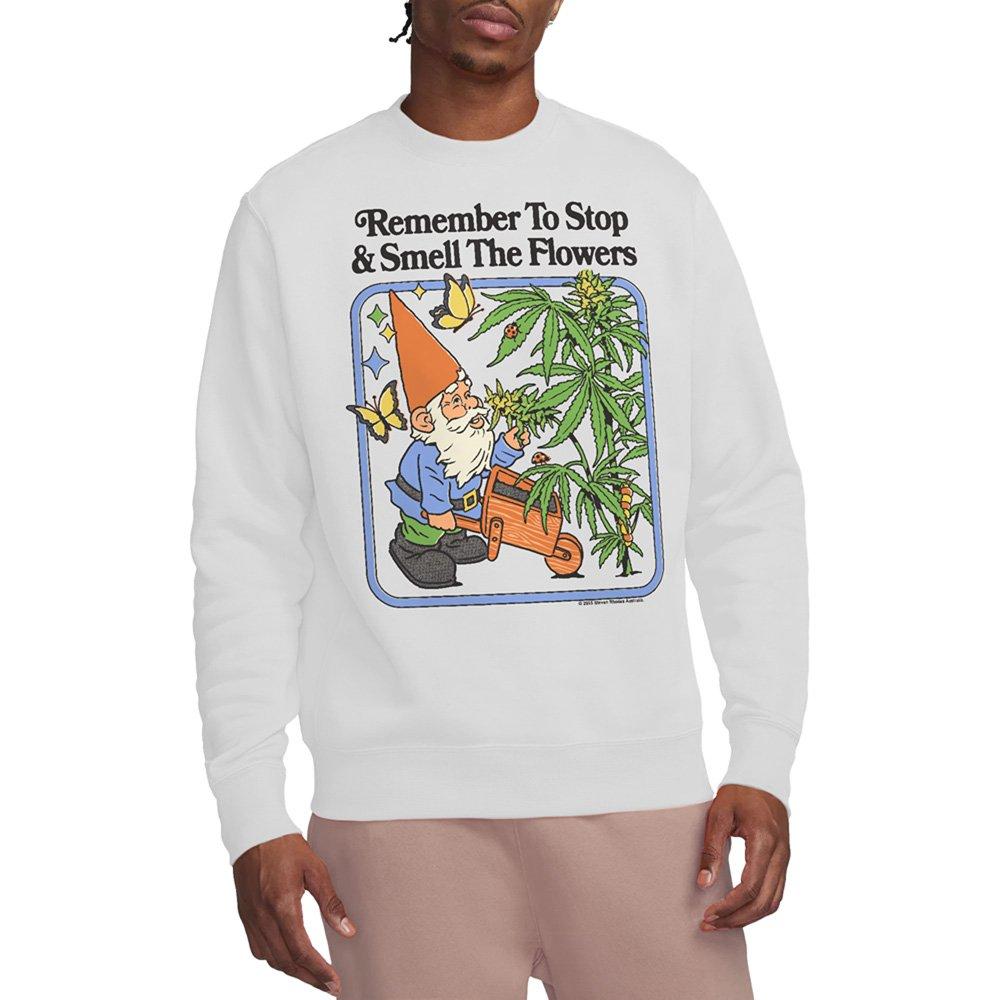 Steven Rhodes Men's Smell The Flowers Sweatshirt White - XL
