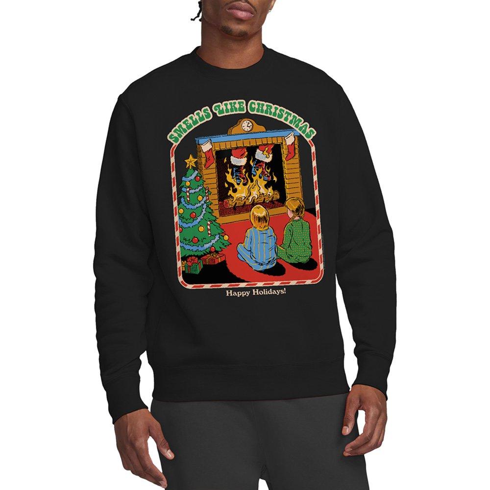 Black - Steven Rhodes - Steven Rhodes Smells Like Christmas Sweatshirt Bl - 1