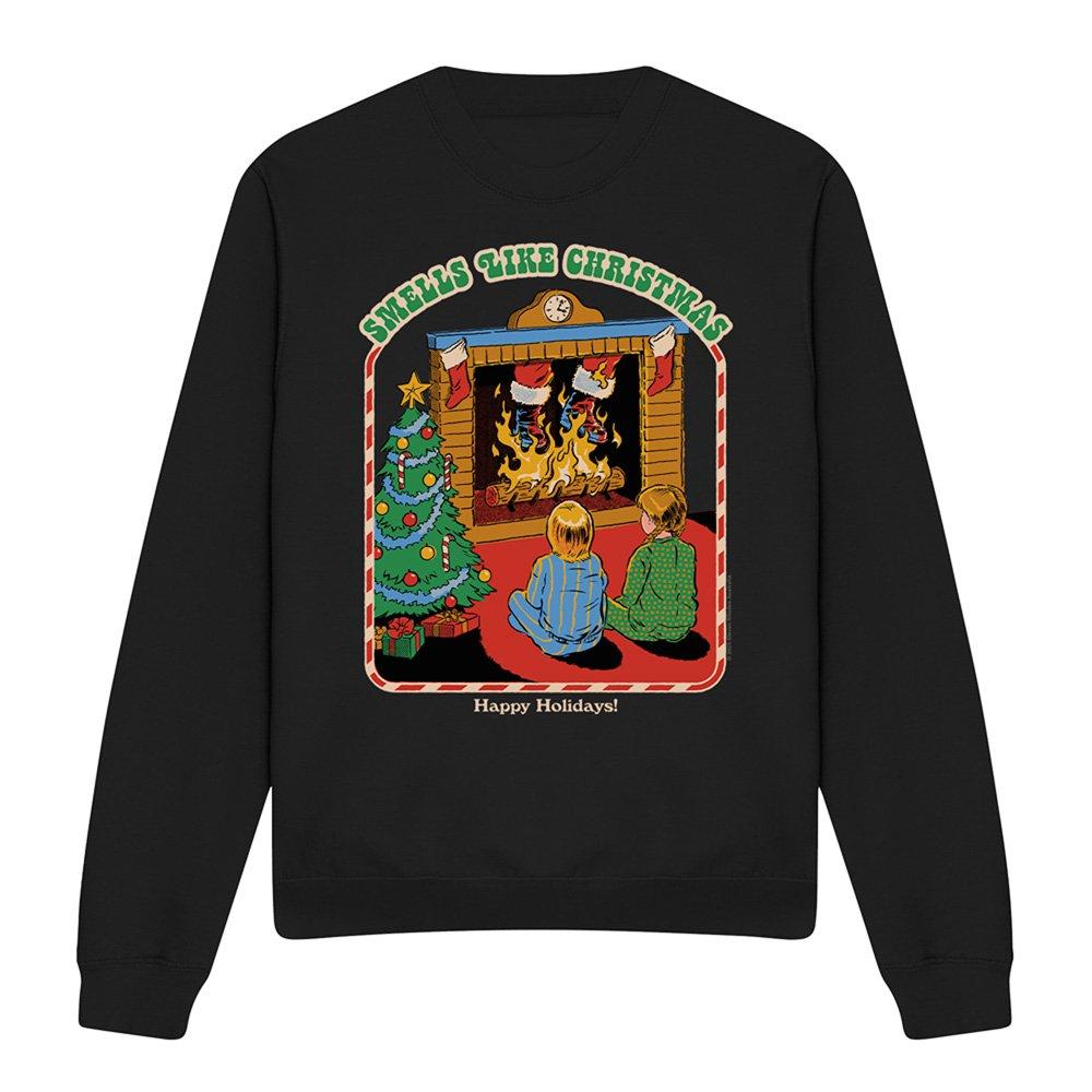 Black - Steven Rhodes - Steven Rhodes Smells Like Christmas Sweatshirt Bl - 4