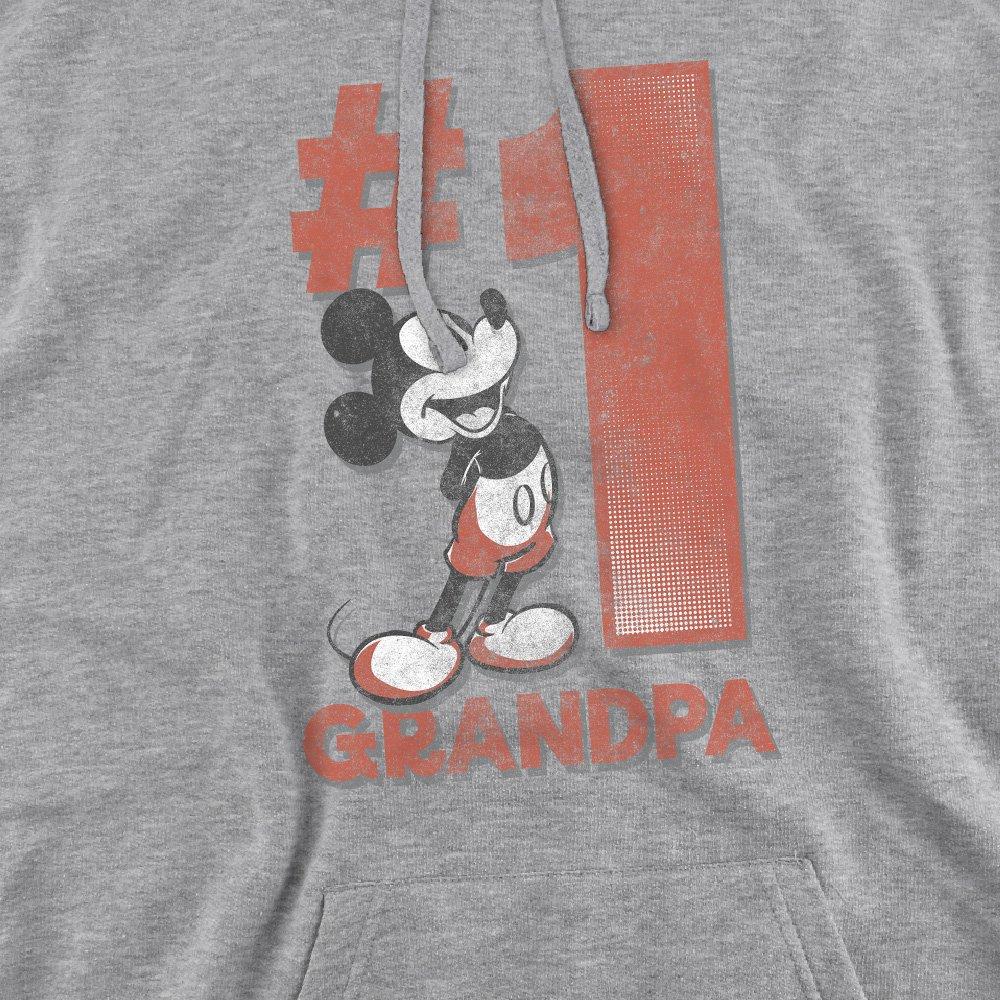 Light Grey - Mickey Mouse - Mickey Mouse Number 1 Grandpa Hoodie Light Grey - 2
