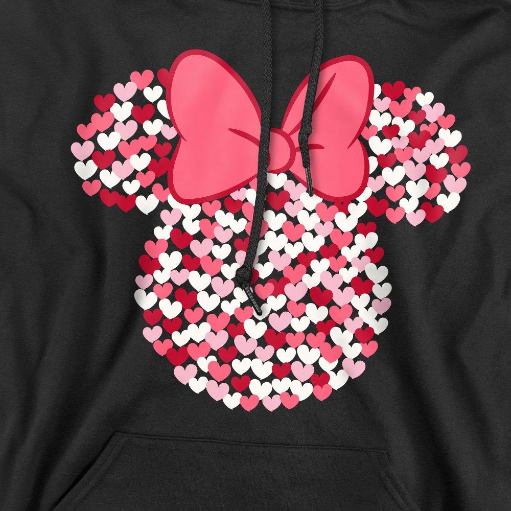 Black - Minnie Mouse - Minnie Mouse Valentines Day Heart Ears Silhouette - 2