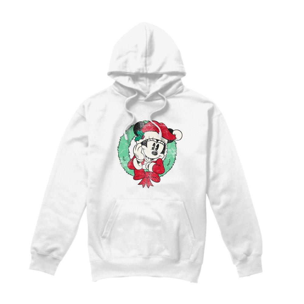 White - Minnie Mouse - Minnie Mouse Christmas Wreath Hoodie White - 4
