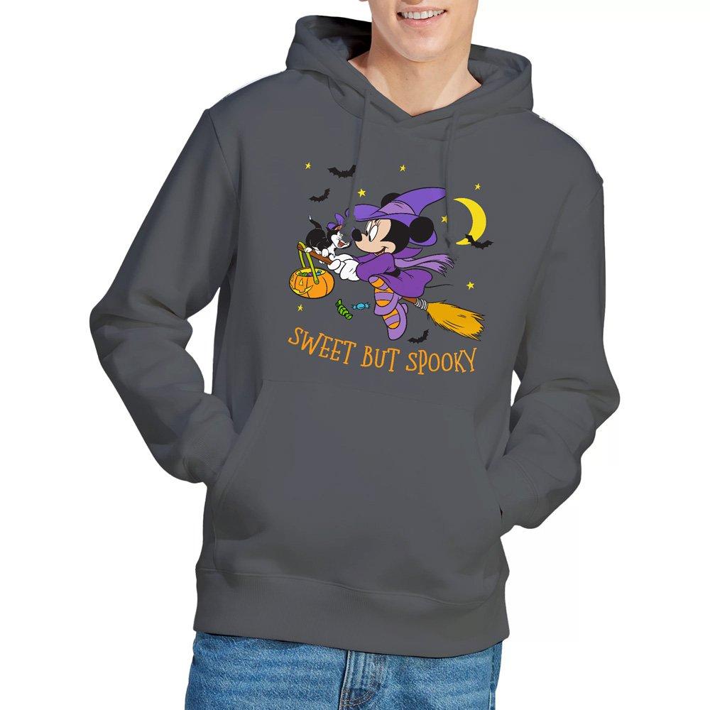 Charcoal - Minnie Mouse - Minnie Mouse Spooky Witch Mens Hoodie Charcoal - 1