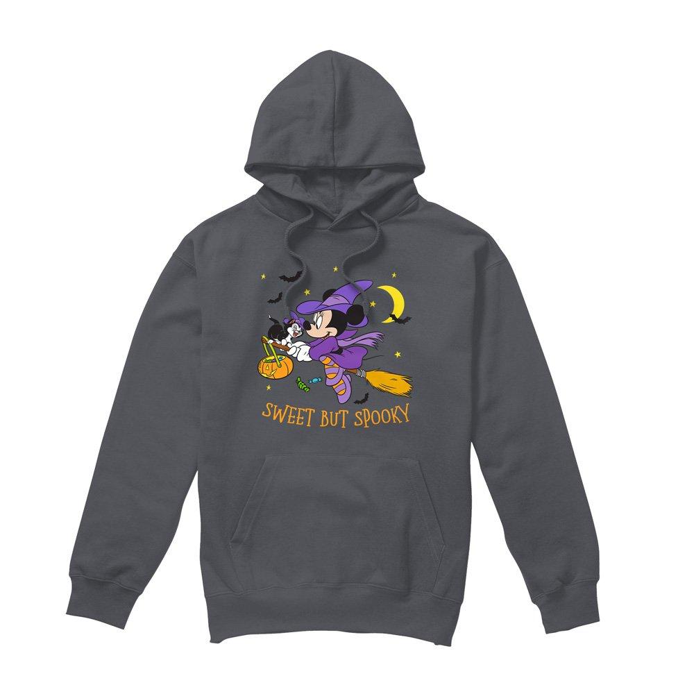 Charcoal - Minnie Mouse - Minnie Mouse Spooky Witch Mens Hoodie Charcoal - 4