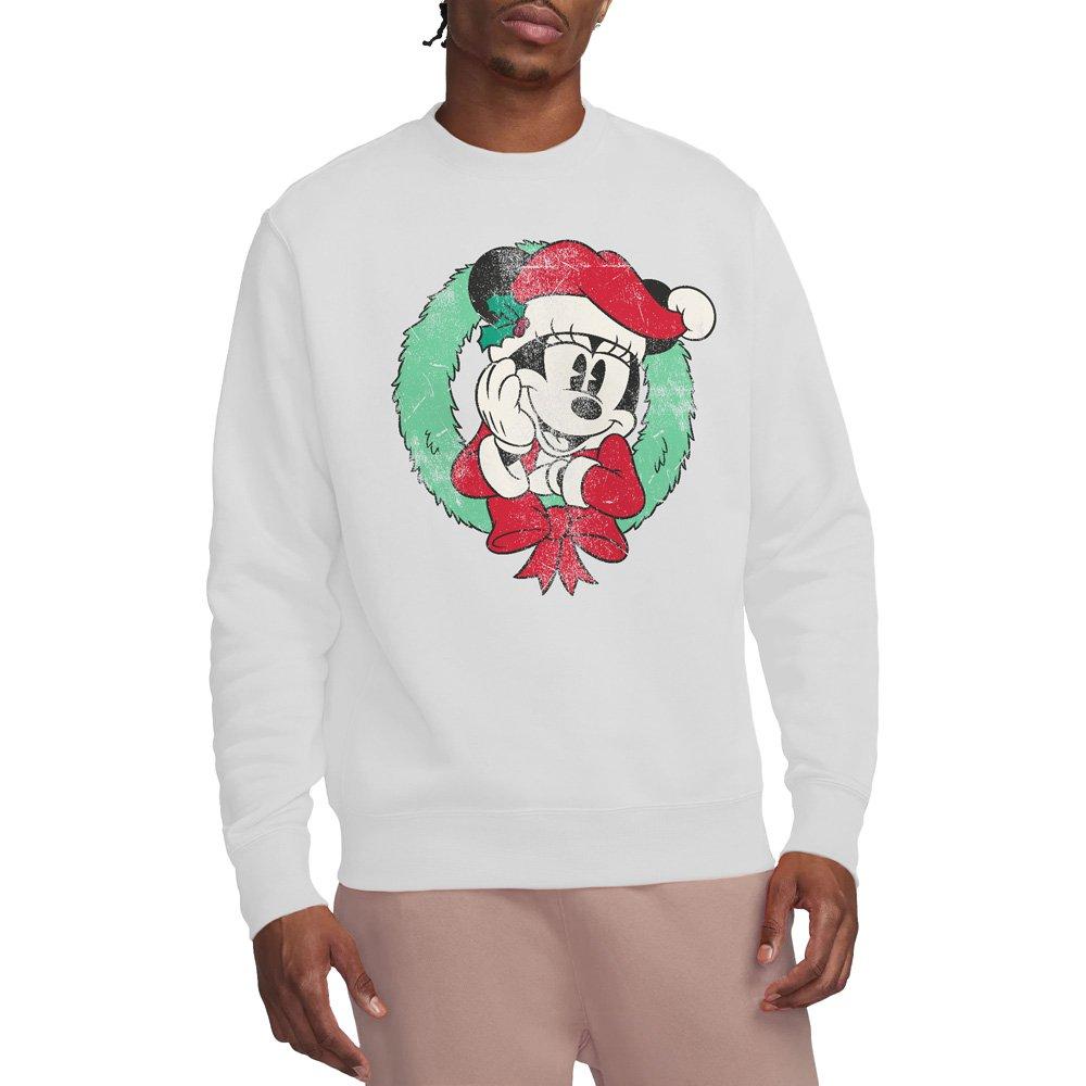 White - Minnie Mouse - Minnie Mouse Christmas Wreath Sweatshirt White - 1