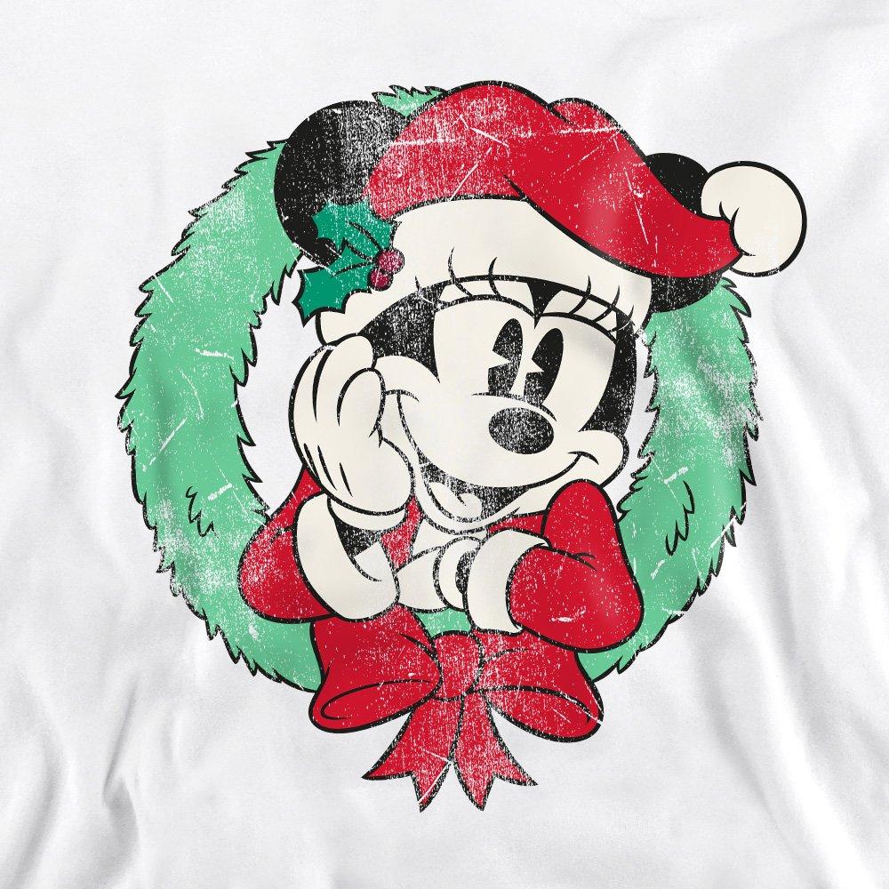 White - Minnie Mouse - Minnie Mouse Christmas Wreath Sweatshirt White - 2