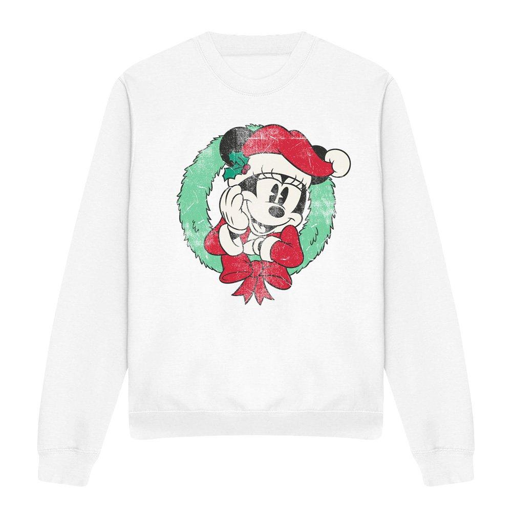 White - Minnie Mouse - Minnie Mouse Christmas Wreath Sweatshirt White - 4