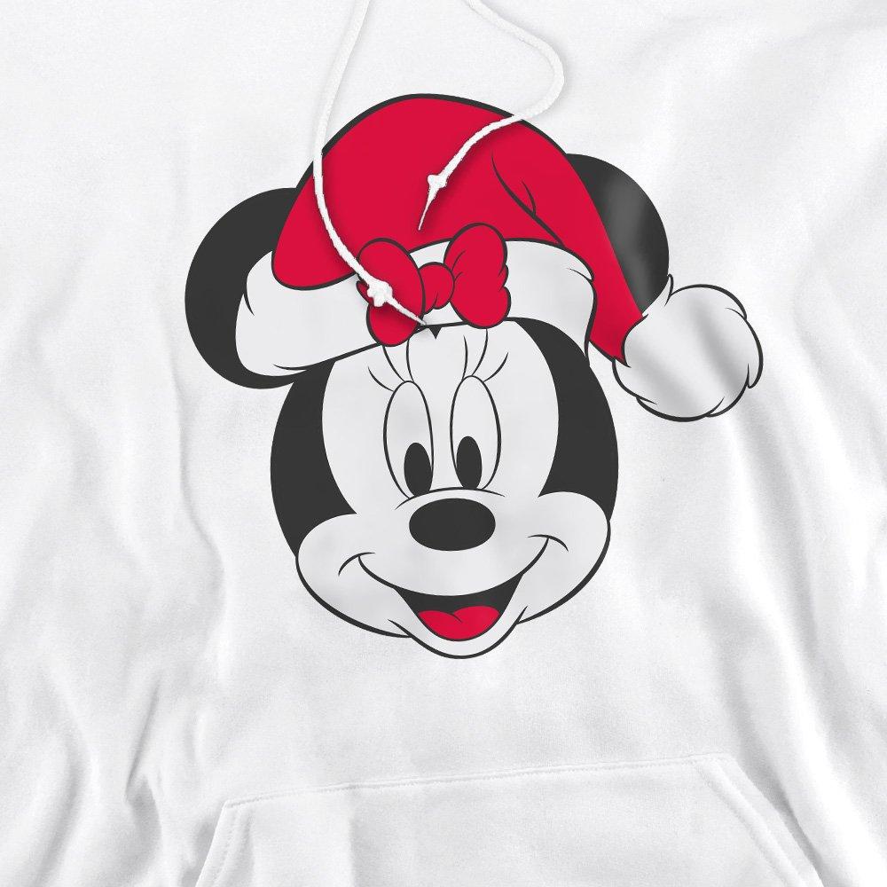 White - Minnie Mouse - Minnie Mouse Christmas Hat Hoodie White - 2