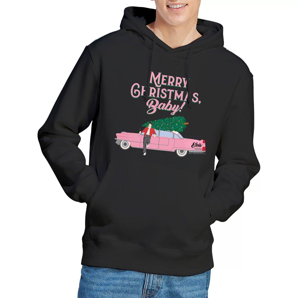 Black - Elvis Presley - Elvis Merry Christmas Baby Hoodie Black - 1