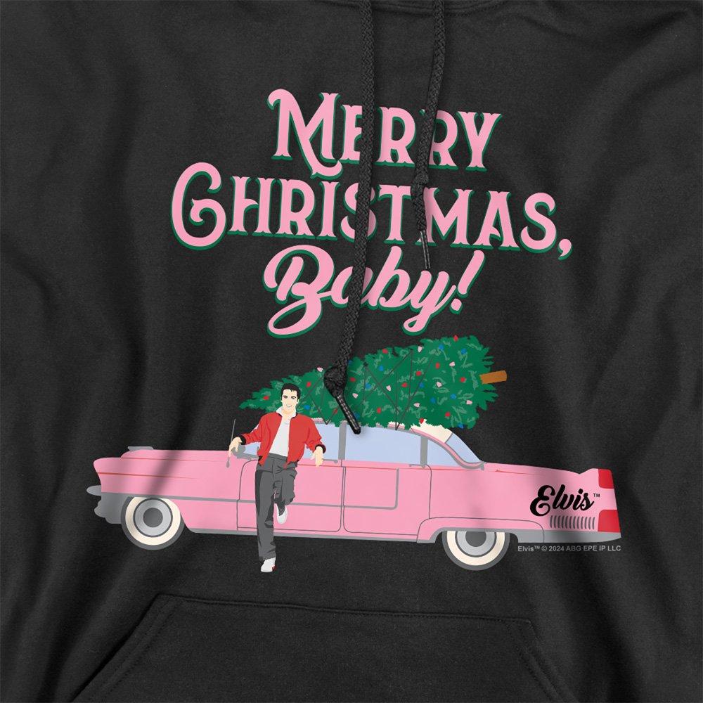 Black - Elvis Presley - Elvis Merry Christmas Baby Hoodie Black - 2