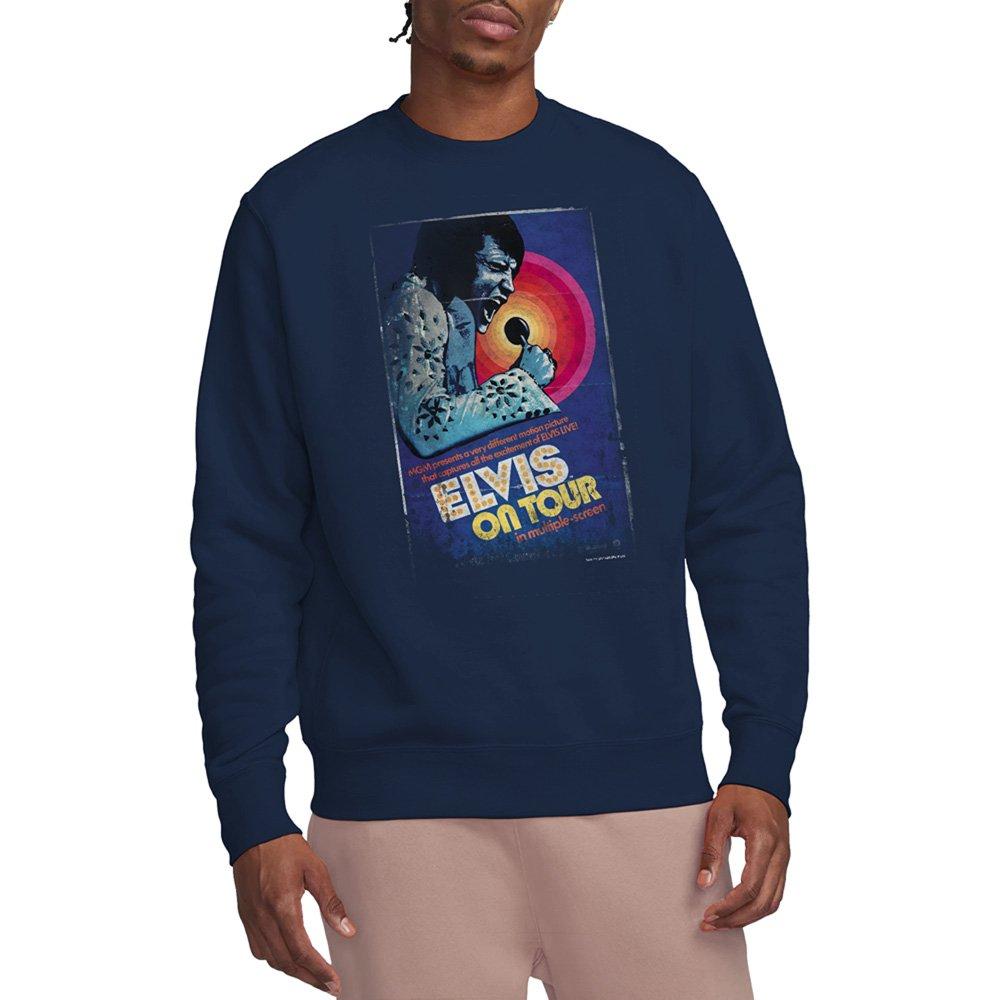Navy - Elvis Presley - Elvis Presley On Tour Poster Sweatshirt Navy - 1