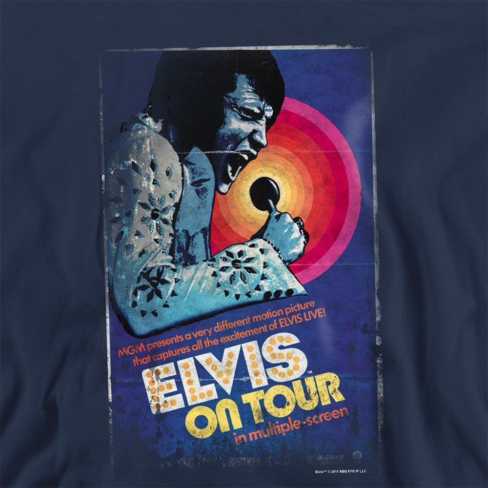 Navy - Elvis Presley - Elvis Presley On Tour Poster Sweatshirt Navy - 2