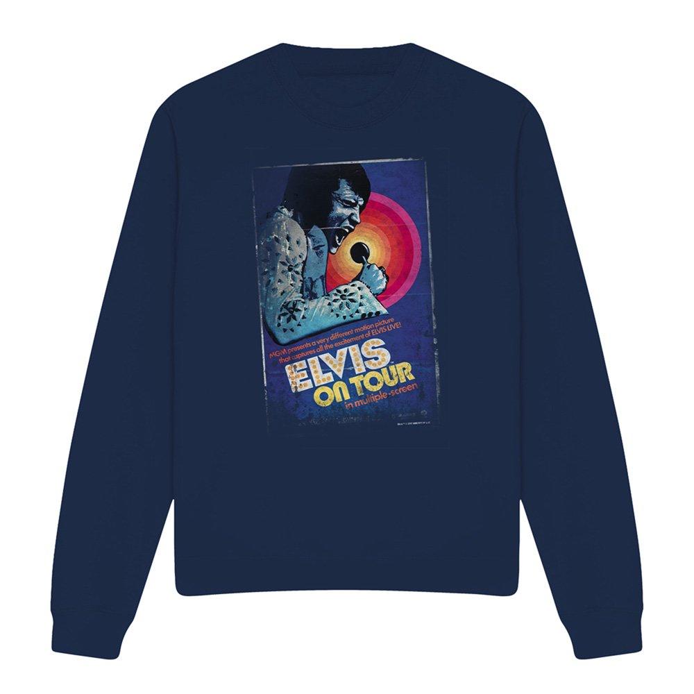 Navy - Elvis Presley - Elvis Presley On Tour Poster Sweatshirt Navy - 4