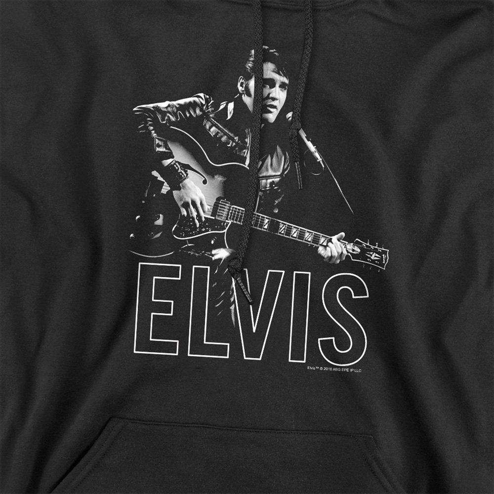 Black - Elvis Presley - Elvis Presley Guitar In Hand Hoodie Black - 2