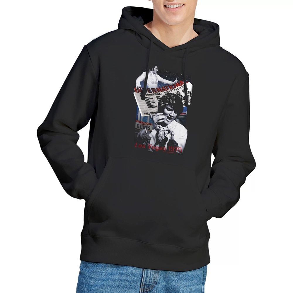 Black - Elvis Presley - International Hotel Hoodie Black - 1