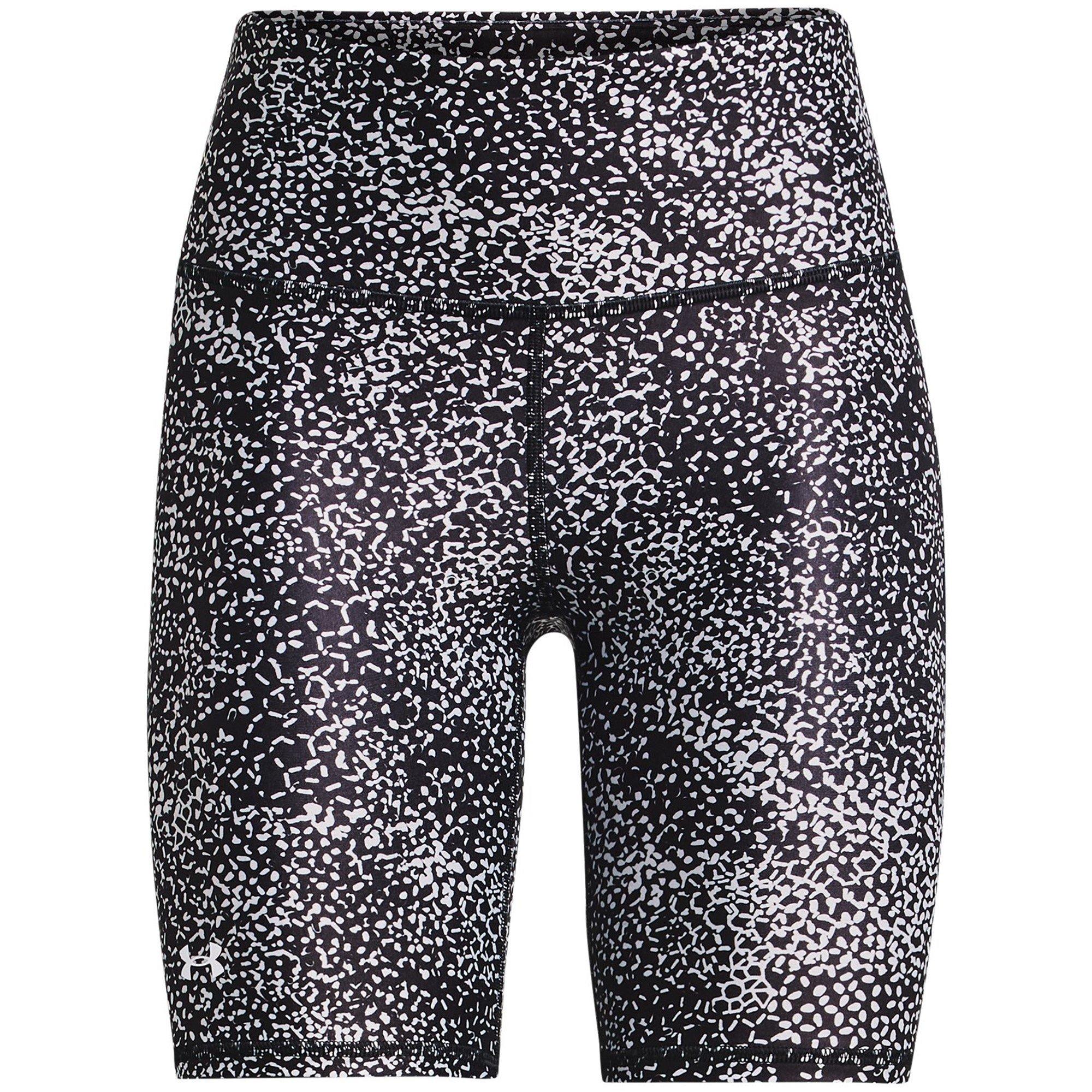 Under Armour Women's Heatgear Bike Shorts - Aop Black/Hgrey - 8 (XS)