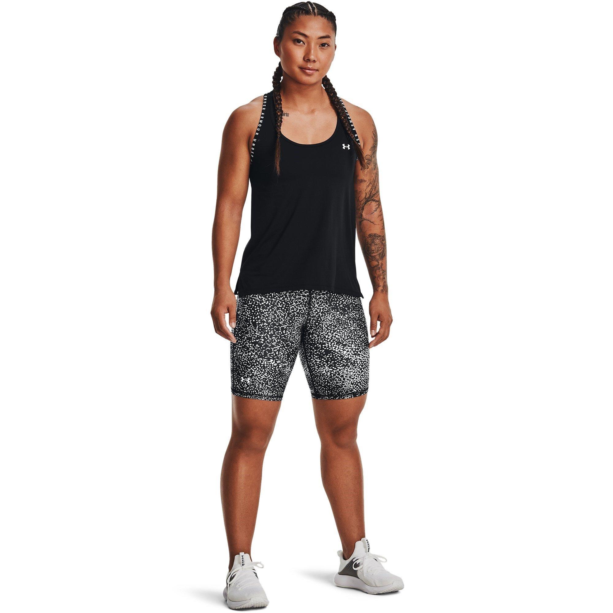 AOP Black/HGrey - Under Armour - Armour HeatGear Bike Shorts Womens - 4
