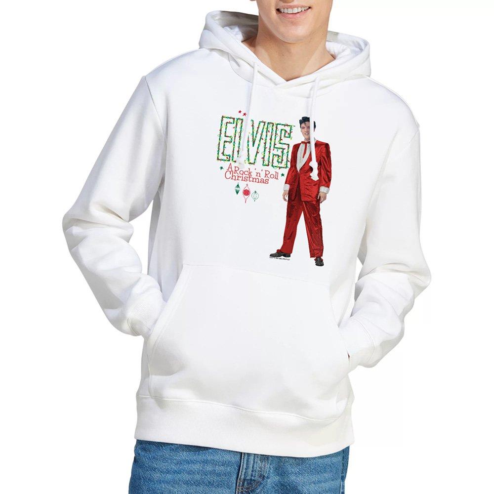 White - Elvis Presley - Elvis Holiday Lights Hoodie White - 1