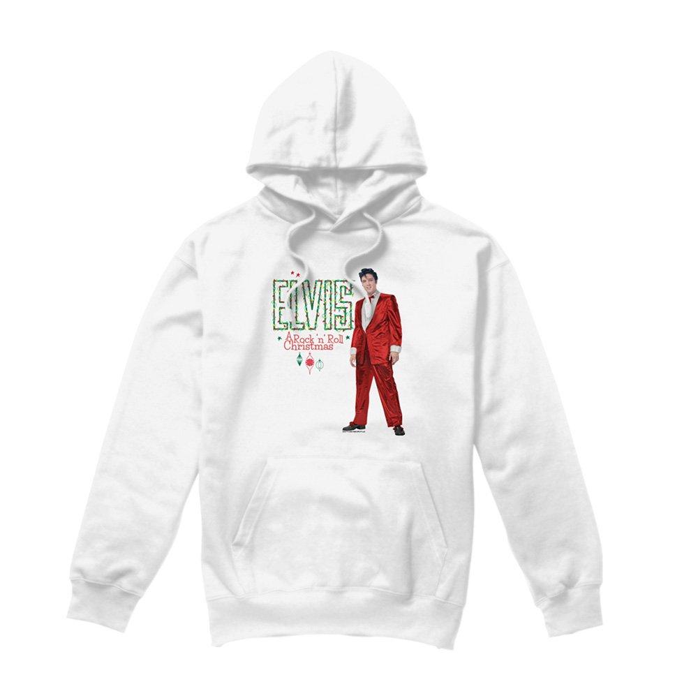 White - Elvis Presley - Elvis Holiday Lights Hoodie White - 4