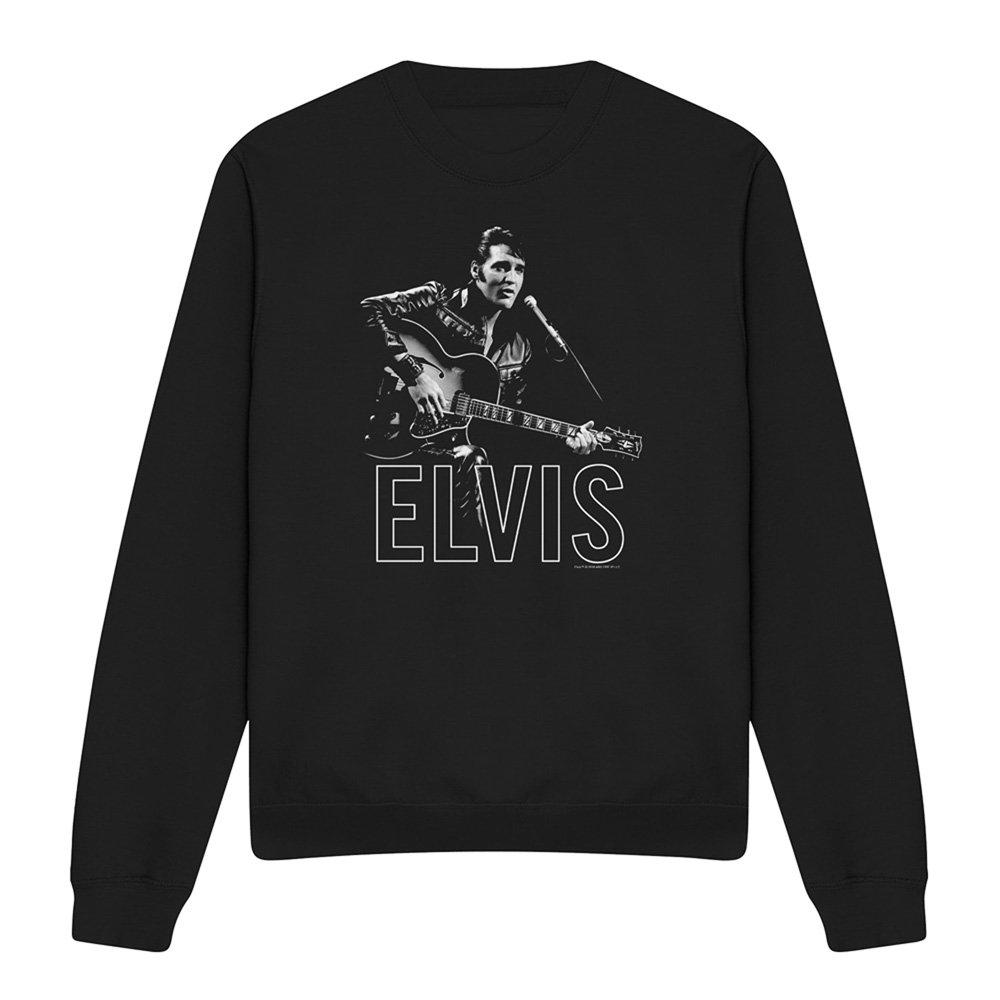 Black - Elvis Presley - Elvis Presley Guitar In Hand Sweatshirt Black - 4