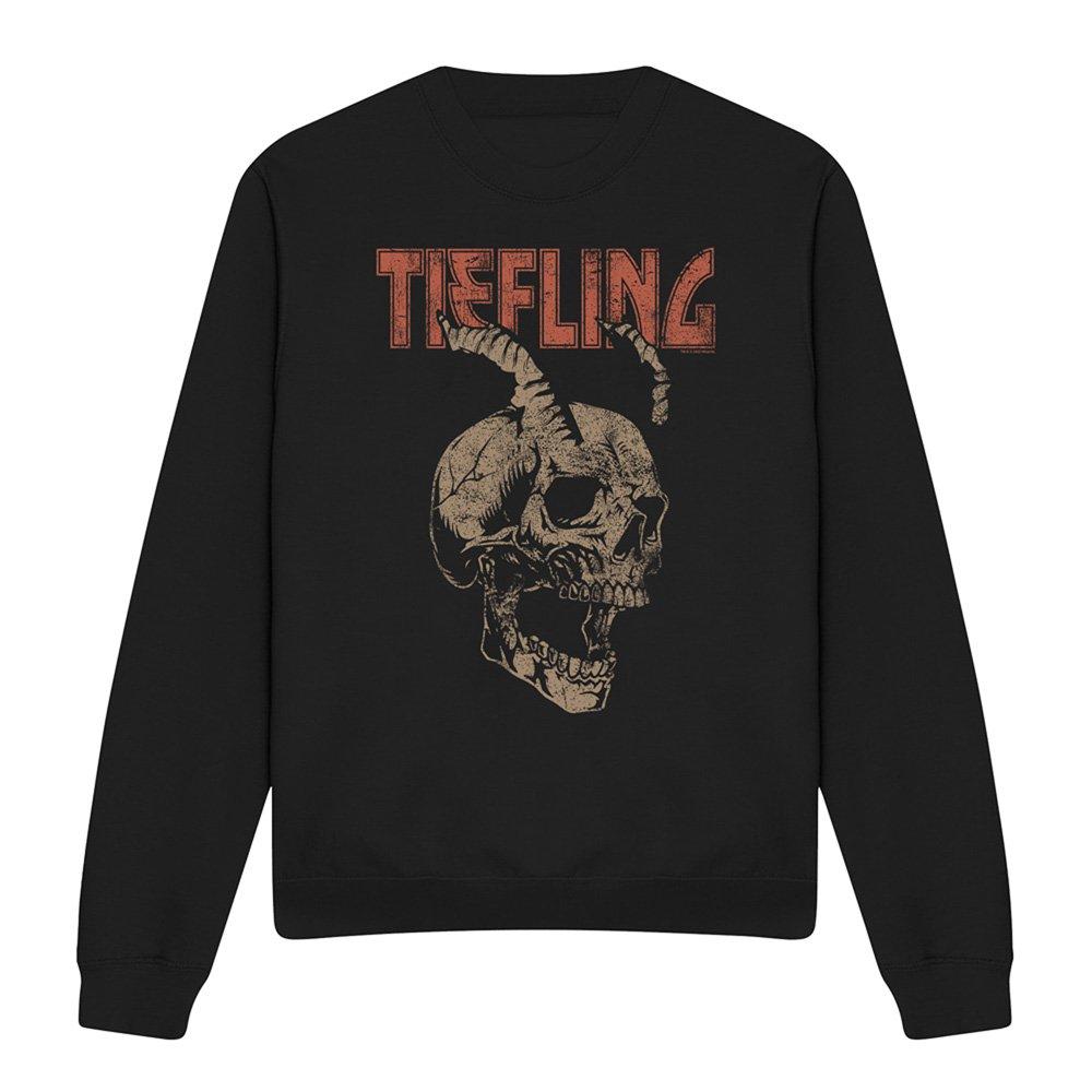 Black - Hasbro - Dungeons Dragons Tiefling Horn Skull Sweatshirt B - 4