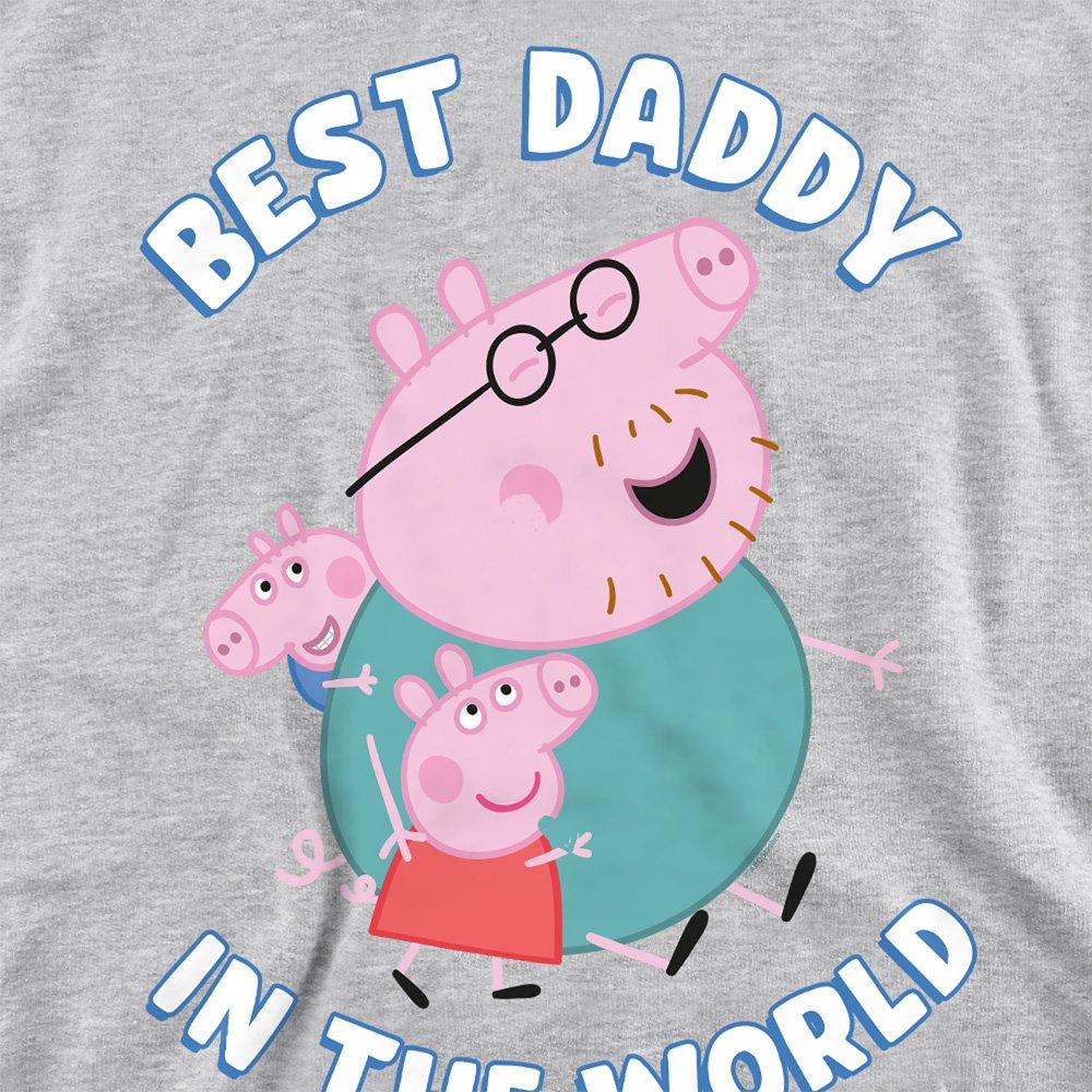 Grey - Hasbro - Peppa Pig Best Daddy In The World Sweatshirt Heat - 2