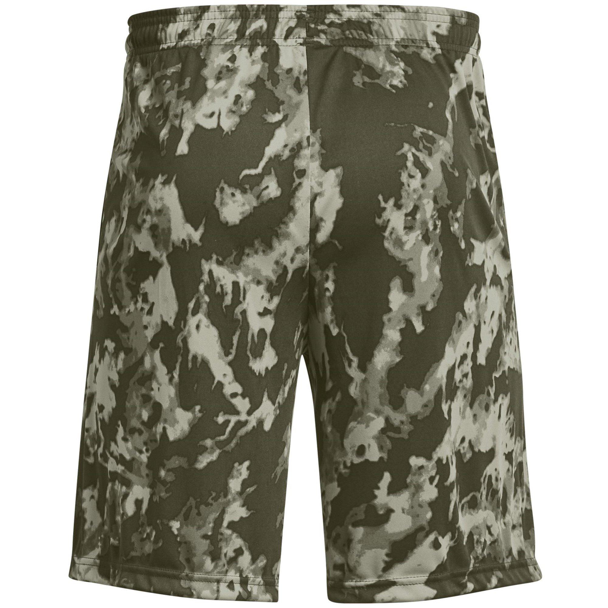 M.Green/Black - Under Armour - Men's Tech Print Performance Gym Shorts - 6